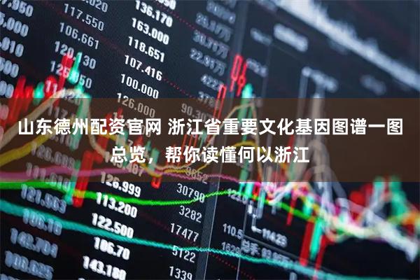 山东德州配资官网 浙江省重要文化基因图谱一图总览，帮你读懂何以浙江